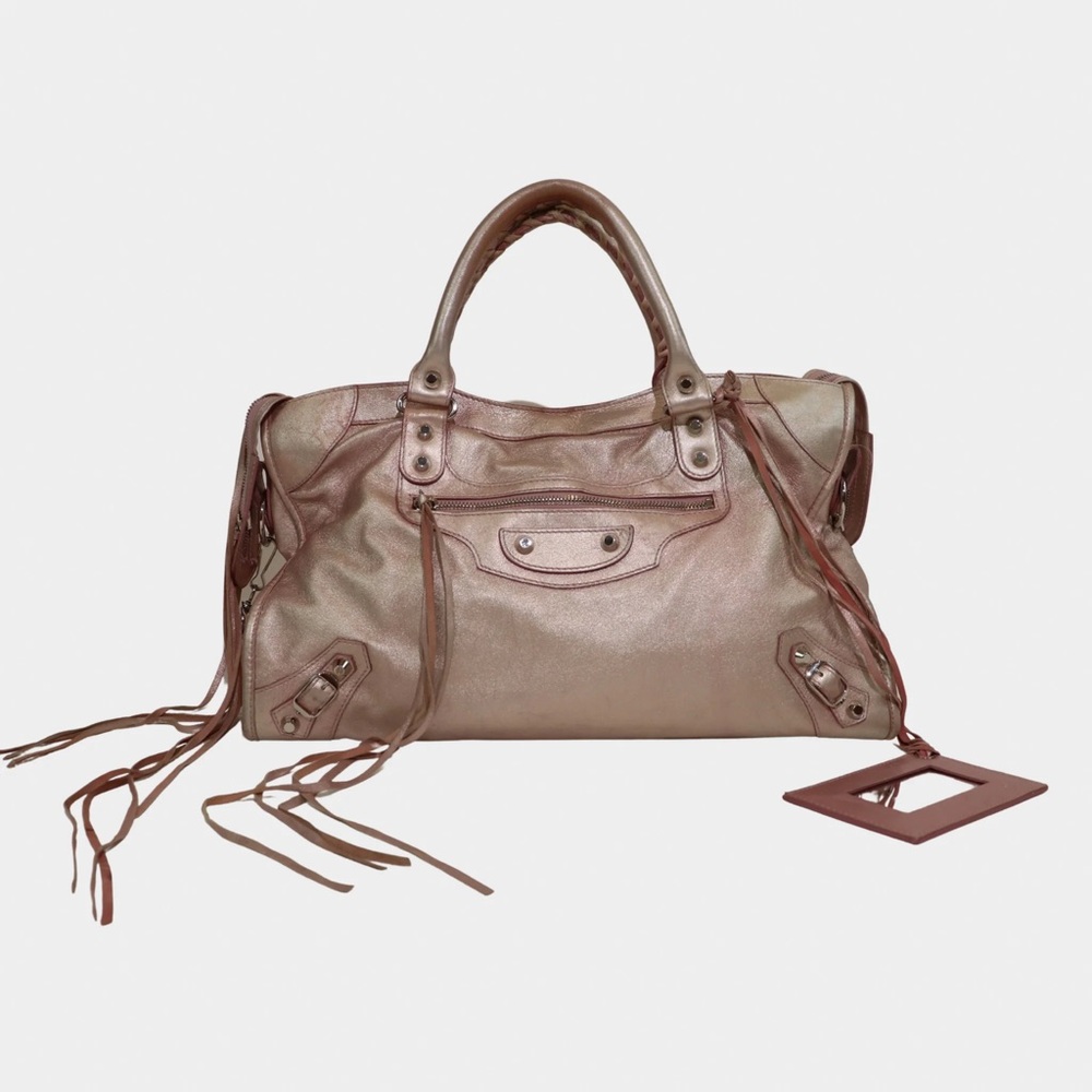Balenciaga Metallic Pink Limited Edition City Bag